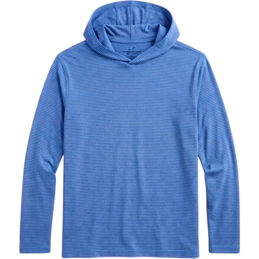 Vineyard Vines OTG On-The-Go Hoodie Shirt Blue Stripe Performance Mens XL Golf
